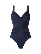 Miraclesuit Madero Network Adjustable Wired Swimsuit Midnight Blue - Size 12
