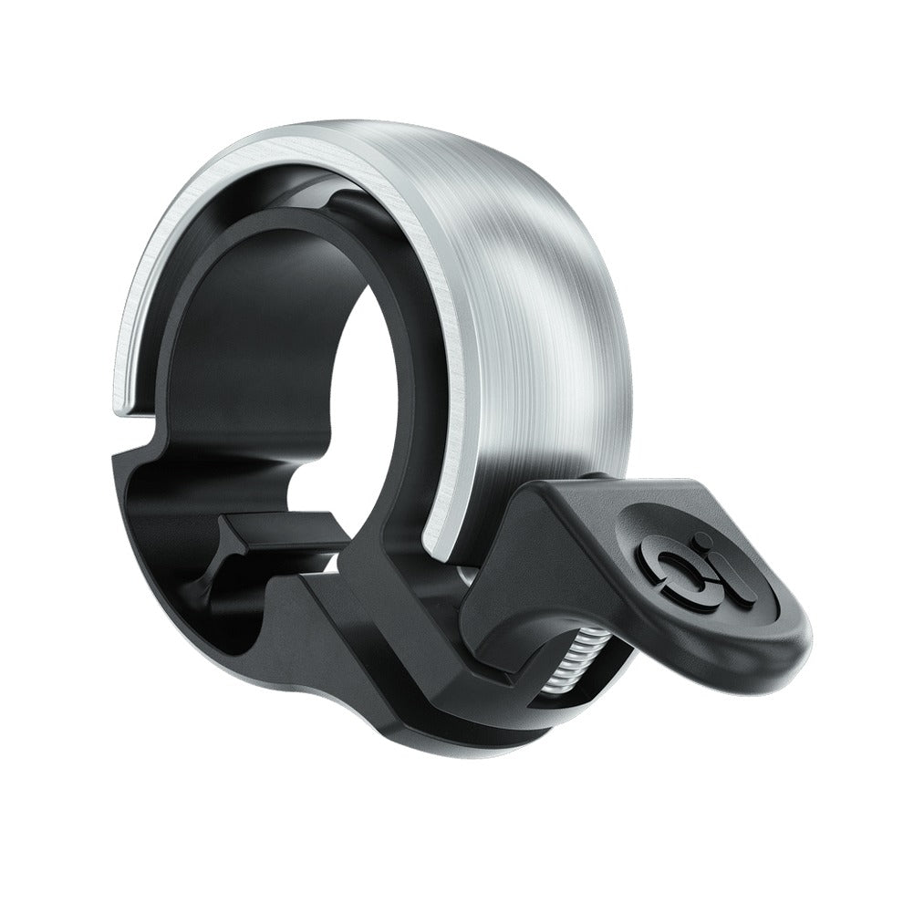 Knog Oi Classic Small Low Profile Bicycle Handlebar Bell 22.2mm - Silver
