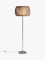 John Lewis Harmony New Base Indoor Ribbon Shade Floor Lamp - Natural/Chrome