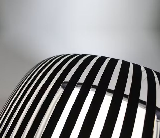 John Lewis Harmony Ribbon Shade Decorative Floor Lamp H154cm - Chrome/Black