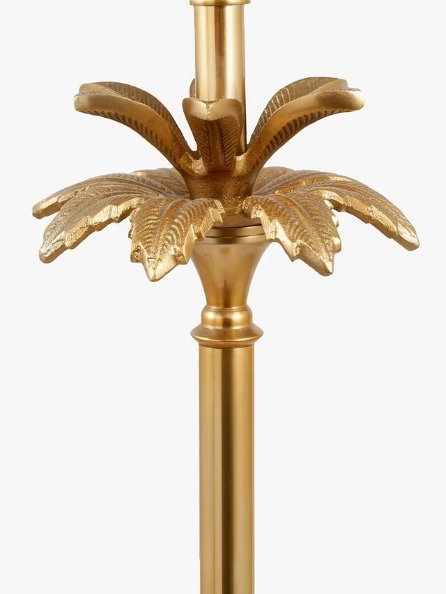 Pacific Palm Tree Indoor Corded Decorative Floor Lamp Base 135 x 25cm - Gold