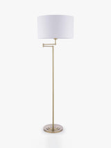 Laura Ashley Marlowe Adjustable Swing Arm Deco Floor Lamp - Antique Brass A