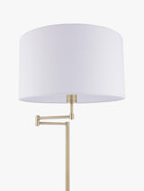 Laura Ashley Marlowe Adjustable Swing Arm Deco Floor Lamp - Antique Brass A
