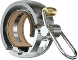 Knog Oi Luxe CNC Metal Low Profile Large Bicycle Bell 23.8-31.8mm - Silver