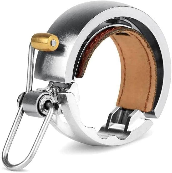 Knog Oi Luxe Large 23.8-31.8mm Handlebar Mount Premium Bike Bell - Silver