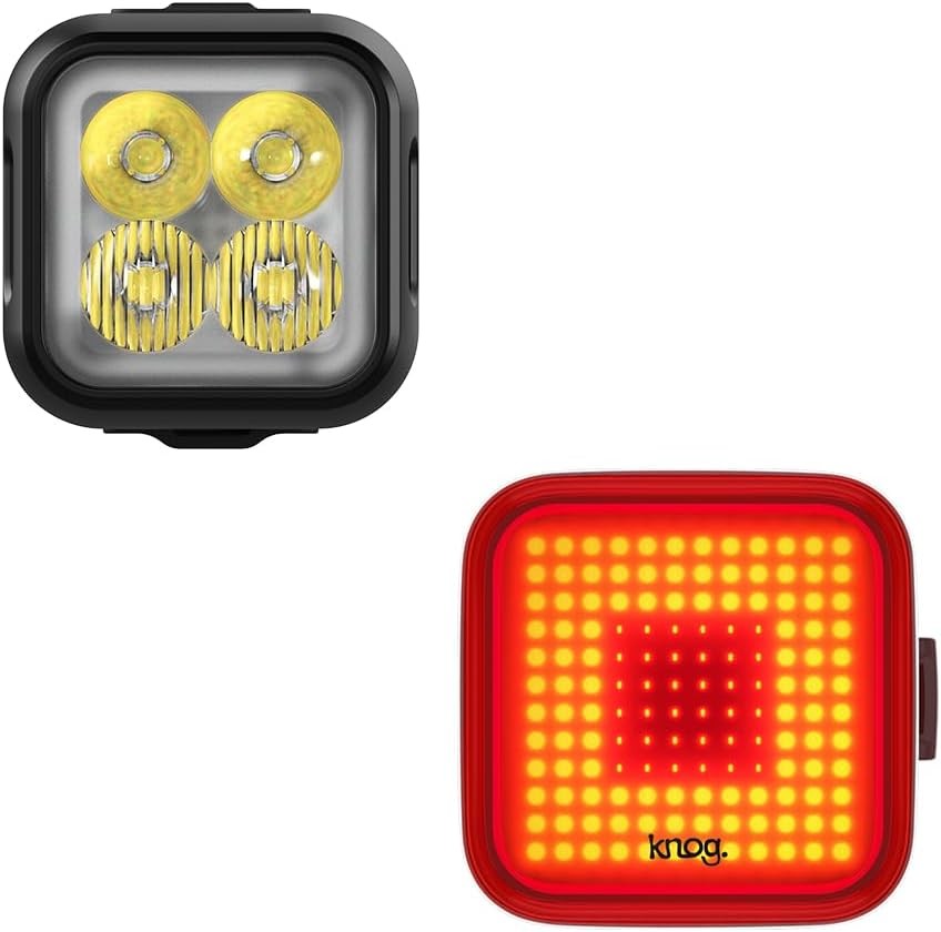 Knog Blinder Pro 600 Blinder Square Front & Rear Bike Light Set - Black