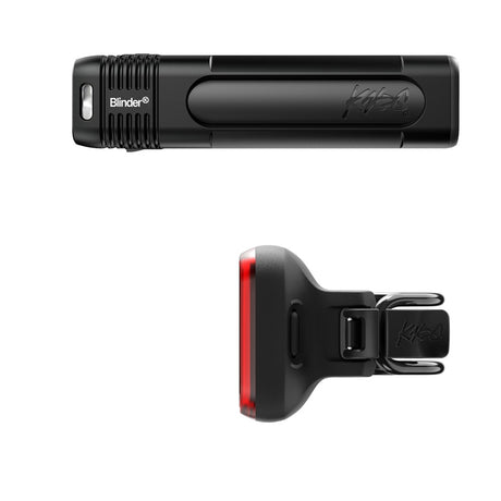 Knog Blinder 900 Front & Square Rear Rechargeable Bike Light Set - Black