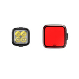 Knog Blinder 900 Front & Square Rear Rechargeable Bike Light Set - Black