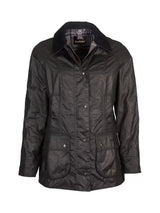 Barbour Women's Beadnell Classic Country Style Waxed Jacket - Black - UK 6