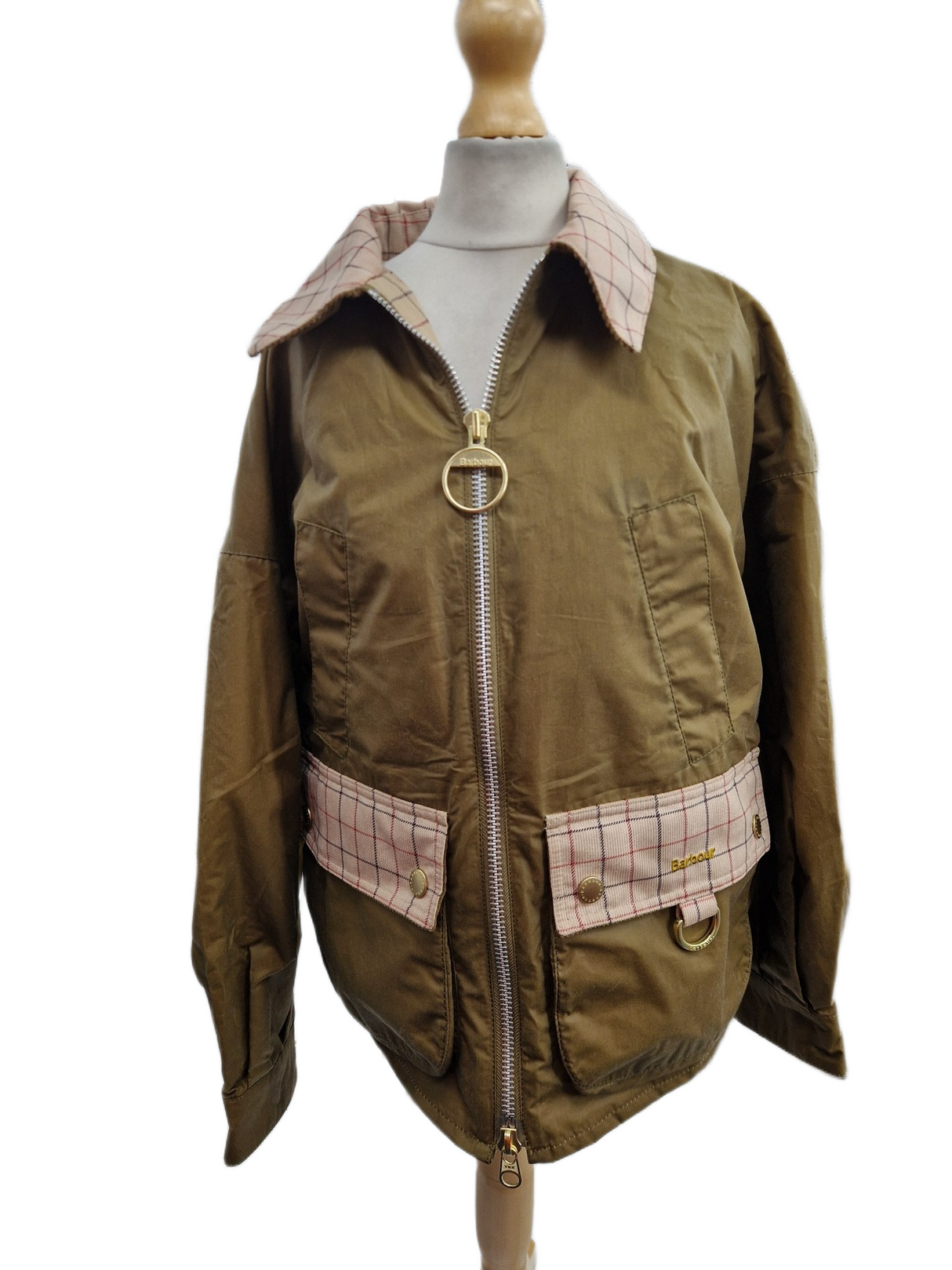 Barbour Women's Launton Classic Waxed Cotton Jacket - Brown/Multi - UK 10