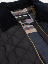Barbour Danby Quilted Jacket Straight Cut Long Sleeve - Navy/Black - Size  8