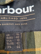 Barbour Women's Beadnell Classic Country Style Waxed Jacket - Sage - UK 14