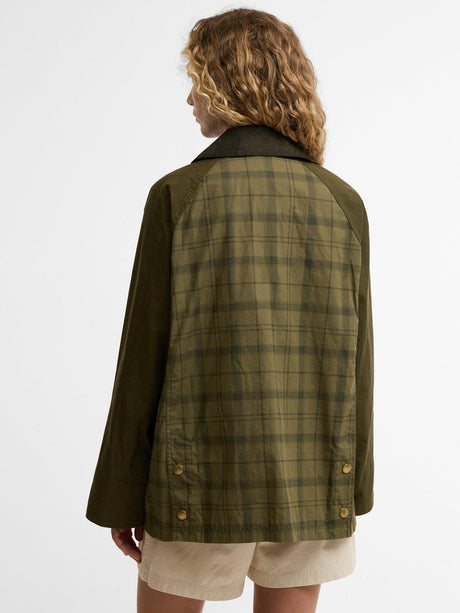 Barbour Icons Modern Beadnell Tartan Women's Casual Jacket Green/Multi UK 10