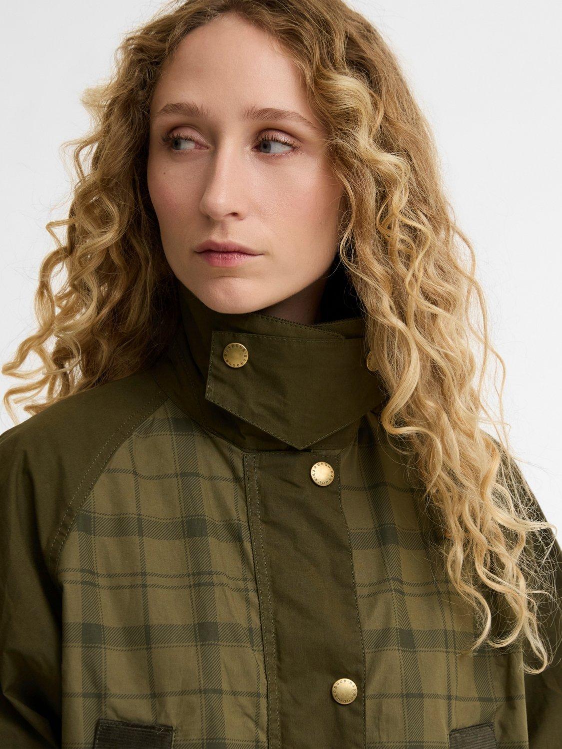 Barbour Icons Modern Beadnell Tartan Women's Casual Jacket Green/Multi UK 10