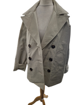 Barbour Maisy Double Breasted Showerproof Trench Coat - Mist/Tartan - UK 6