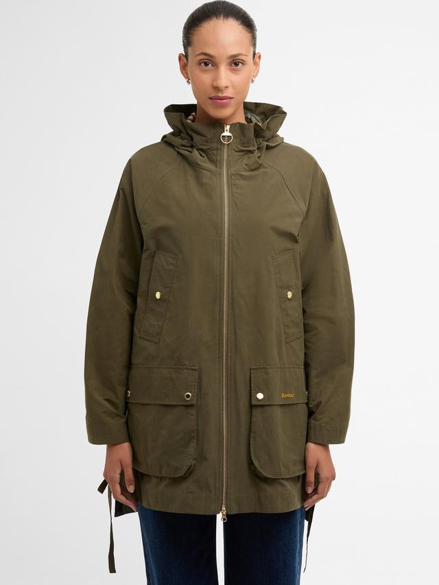 Barbour Middlemarch Showerproof Zipped Women's Casual Coat - Green UK 12