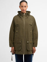 Barbour Middlemarch Showerproof Zipped Women's Casual Coat - Green UK 12