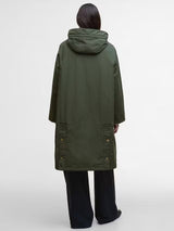 Barbour Womens Catalina Showerproof Hooded Knee Length Jacket - Olive - UK 8
