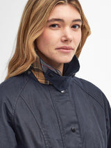 Barbour Beadnell Women's Classic Waxed Cotton Country Jacket Size 20 - Navy