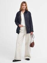 Barbour Beadnell Women's Classic Waxed Cotton Country Jacket Size 20 - Navy
