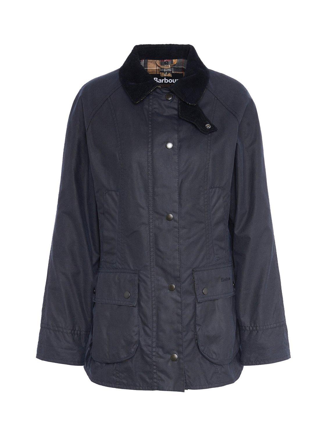 Barbour Beadnell Women's Classic Waxed Cotton Country Jacket Size 20 - Navy