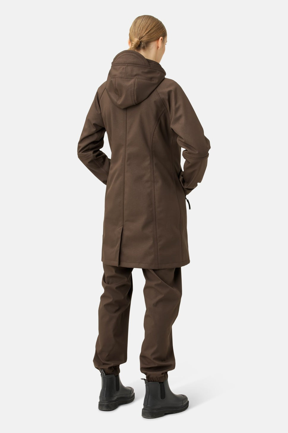 Ilse Jacobsen Hornbæk Softshell Waterproof Raincoat - Chocolate Brown - UK 14