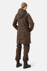 Ilse Jacobsen Hornbæk Softshell Waterproof Raincoat - Chocolate Brown - UK 14