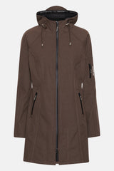 Ilse Jacobsen Hornbæk Softshell Waterproof Raincoat - Chocolate Brown - UK 14