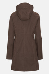 Ilse Jacobsen Hornbæk Softshell Waterproof Raincoat - Chocolate Brown - UK 14