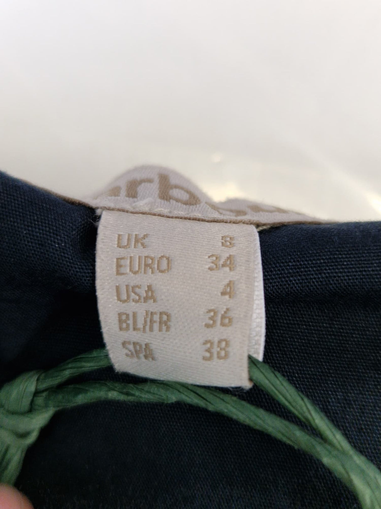 Barbour Tisbury LDR1019 Cotton Lace Collar A-Line Mini Dress - UK 8 - Navy