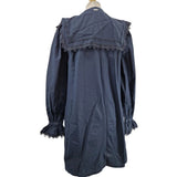 Barbour Tisbury LDR1019 Cotton Lace Collar A-Line Mini Dress - UK 10 - Navy
