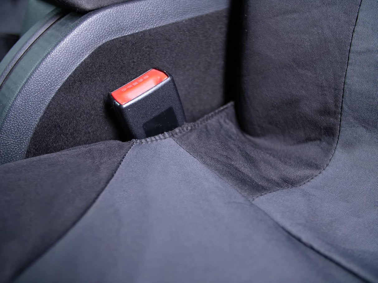Cosmos 14002 Front and Rear Universal Fit Car Seat Cover - Grey/Black