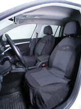 Cosmos 14002 Front and Rear Universal Fit Car Seat Cover - Grey/Black