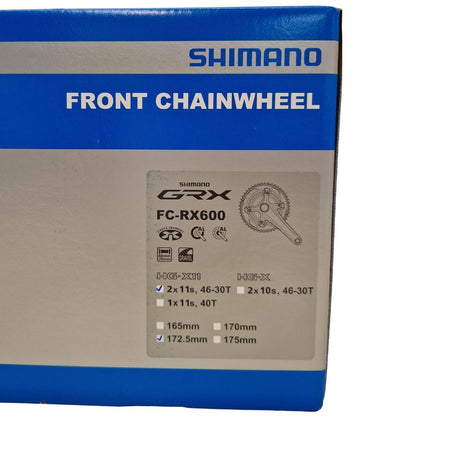 Shimano FC-RX600 GRX Chainwheel 46 / 30 2x11-speed 2 piece design 172.5 mm