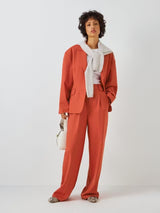 Equipment Women's Acinta Wool Blend Oversized Blazer - Chili Orange - Small