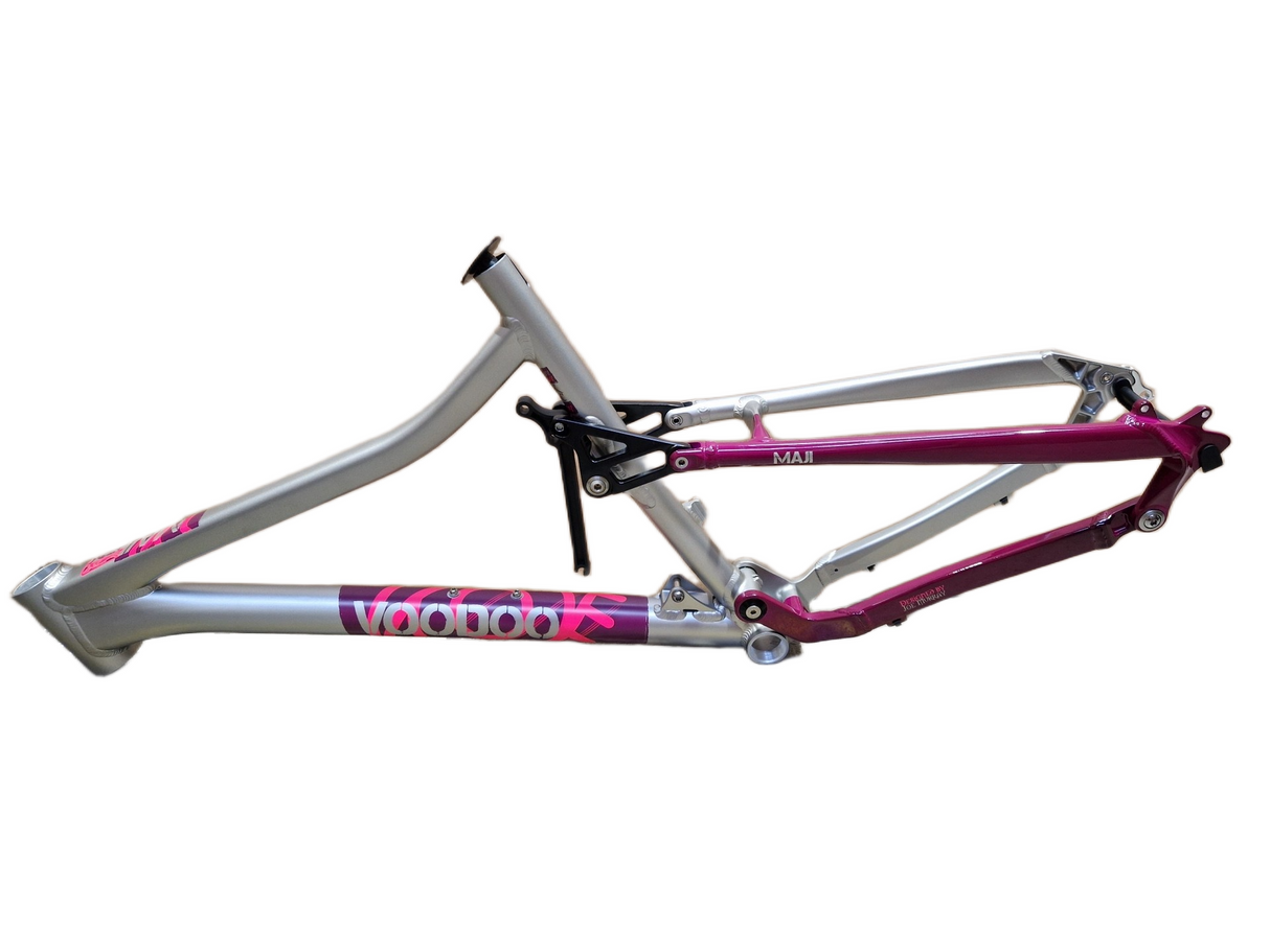 Voodoo Maji 2015 Women's MTB Full Suspension Bike Frame - Grey/Purple - 18''