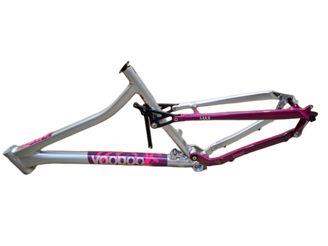 Voodoo Maji 2015 Women's MTB Full Suspension Bike Frame - Grey/Purple - 18''