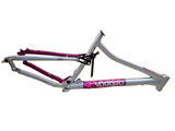 Voodoo Maji 2015 Women's MTB Full Suspension Bike Frame - Grey/Purple - 18''