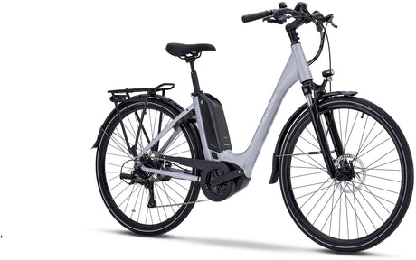 Raleigh Felix+ Low Step‑Through Leisure City Hybrid E--Bike - Grey - 46cm