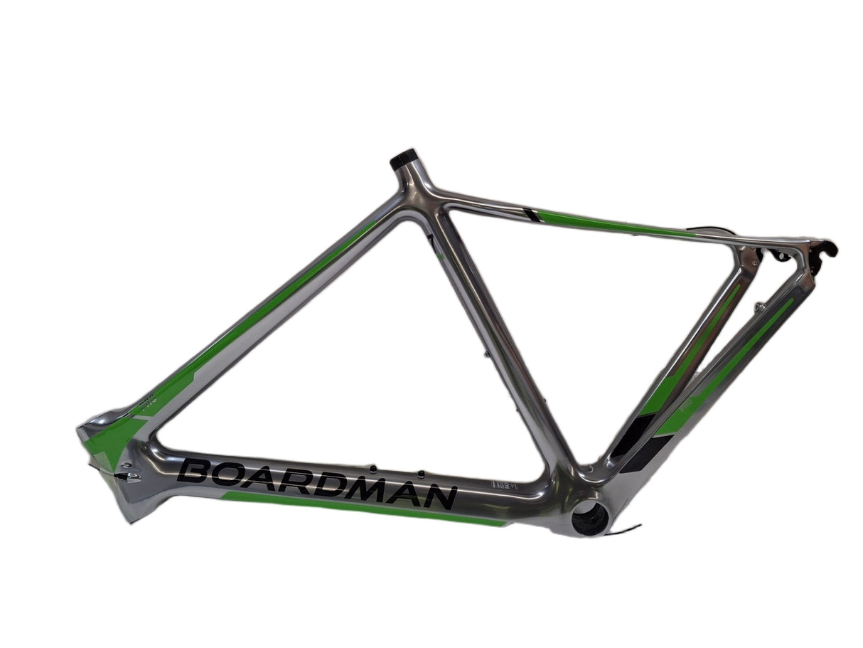 Boardman Road Pro Disc 700c Carbon Bike Frame - Silver/Green - 51.5cm Small