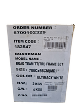 Boardman Team TT Triathlon Road Bike Frame Only 56cm Medium Alloy 700C - White