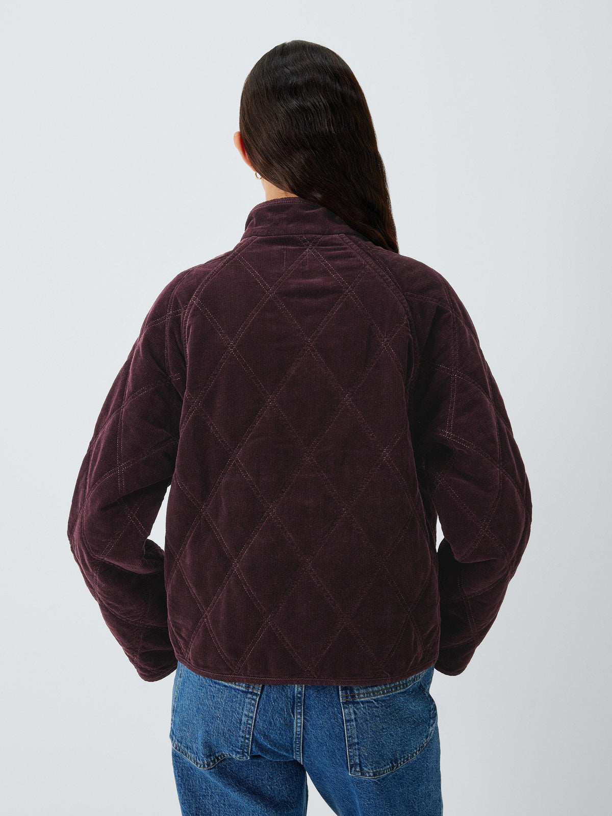 AND/OR Harley Quilted Cotton Blend Corduroy Jacket Size 12 - Dark Burgundy