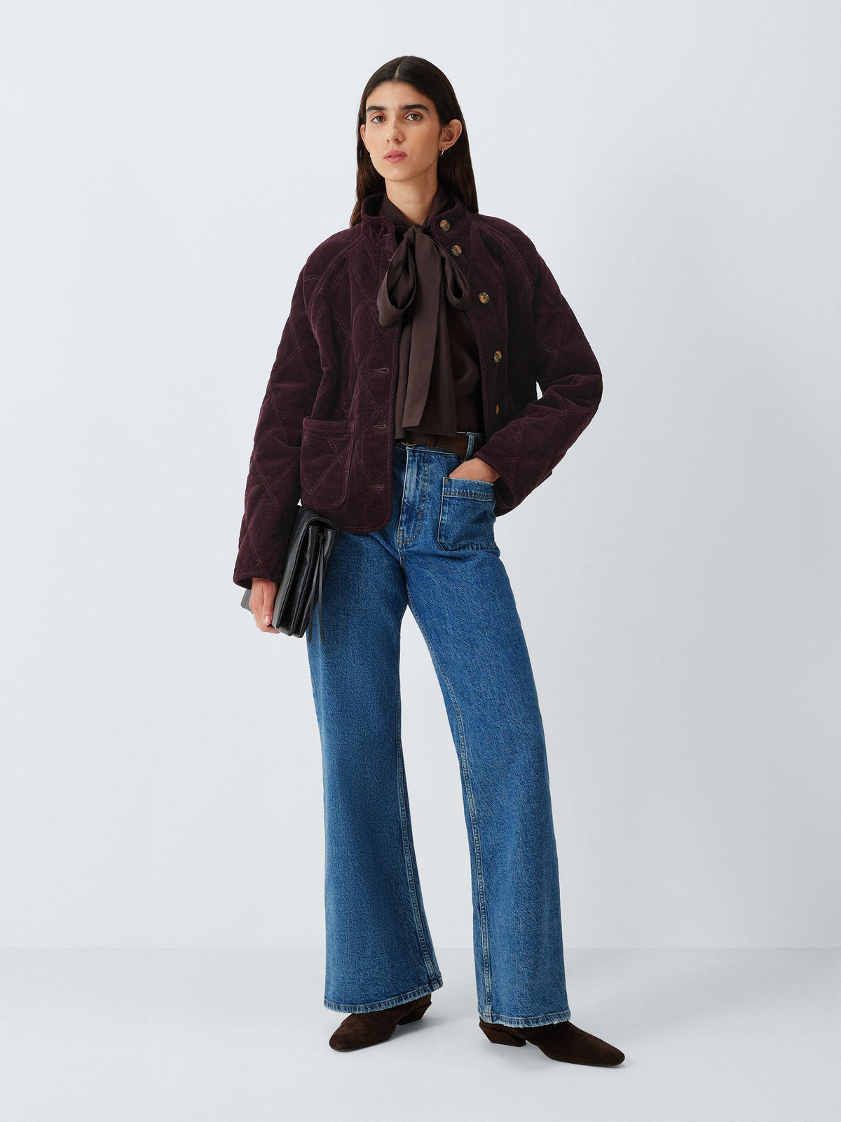 AND/OR Harley Quilted Cotton Blend Corduroy Jacket Size 12 - Dark Burgundy