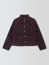 AND/OR Harley Quilted Cotton Blend Corduroy Jacket Size 12 - Dark Burgundy
