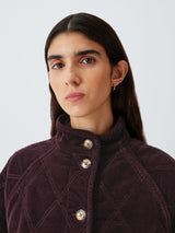 AND/OR Harley Quilted Cotton Blend Corduroy Jacket Size 12 - Dark Burgundy