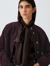 AND/OR Harley Quilted Cotton Blend Corduroy Jacket Size 12 - Dark Burgundy