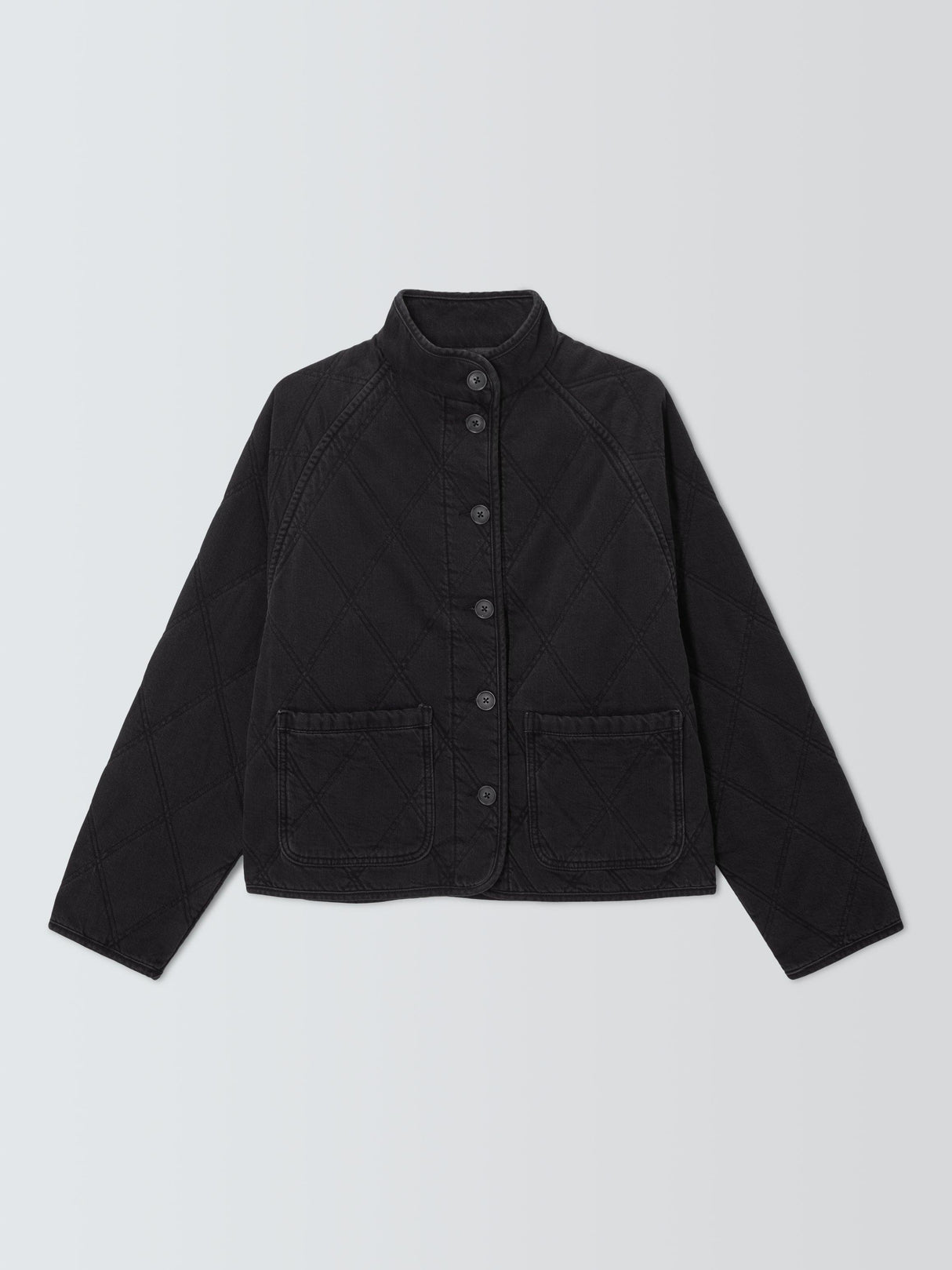 AND/OR Harley Women's Casual Quilted Regular Denim Jacket - Black UK 10