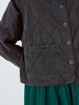 AND/OR Harley Women's Casual Quilted Regular Denim Jacket - Black UK 10