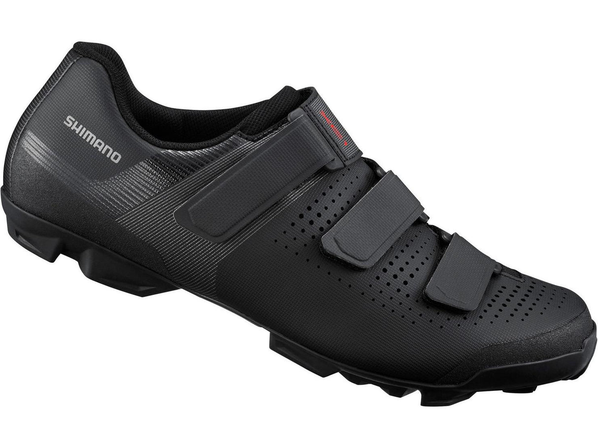 Shimano XC1 Mens Synthetic Leather Straps MTB Cycling Shoes Size 44 EU Black