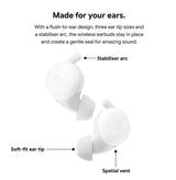 Google Pixel Buds A-Series True Wireless Bluetooth Earbuds - White - Kazoop 